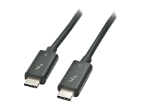 MicroConnect - Thunderbolt-kabel - 24 pin USB-C (hane) till 24 pin USB-C (hane) - USB 3.1 Gen 2 / Thunderbolt 3 - 50 cm - USB-strömförsörjning (100W), 4K60Hz stöd - svart