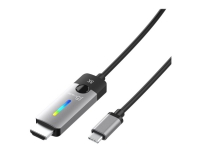 j5create JCC157 - Adapterkabel - 24 pin USB-C hann til HDMI hann - 1.8 m - skjermet - romgrå/svart - 4 K 144 Hz (3840 x 2160) støtte, 8 K 60 Hz (7680 x 4320) støtte