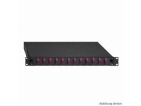 Rutenbeck - Fiberoptisk kabelboks - utvidbar - SC Duplex MM X 6 - Sort, RAL 9005 - 1U - 48,3 cm (19)