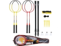NILS NRZ264 ALUMINIUM badminton sæt 4 rackete, 3 fjer dartpile, 600x60cm net, kuffert Sport & Trening - Sportsutstyr - Badminton
