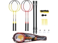 Nils Extreme NRZ264 ALUMINIUM / FOR BADMINTON 4 RACKETTER + 3 FJÆR SHUTTERS + NETT 600x60cm + NILS DEKSEL