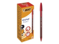 BIC Cristal Exact - Kulepenn - rød - 0.7 mm (en pakke 20) Skriveredskaper - Kulepenner & Fyllepenner - Kulepenner uten trykk-knapp