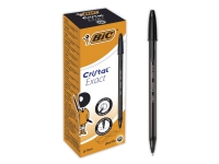 BIC Cristal Exact - Kulepenn - svart - 0.7 mm - ultrafin (en pakke 20) Skriveredskaper - Diverse skriveredskaper
