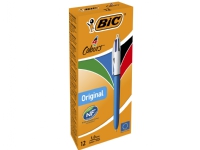 BIC 4 Colours Grip - 4-fargekulepenn - svart, rød, blå, grønn - 1 mm - medium - retraktil - 1 stk
