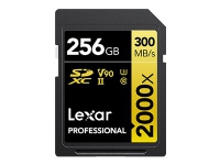Lexar Professional 2000x SDXC 256 GB klasse 10 UHS-II/U3 V90-kort (LSD2000256G-BNNNG)