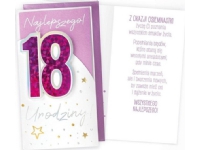 KUKARTKA KARNET 18th BIRTHDAY PM-277 Papir & Emballasje - Konvolutter og poser - Spesial konvolutter