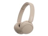 Sony WH-CH520 - Hodetelefoner med mikrofon - on-ear - Bluetooth - trådløs - beige
