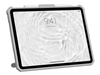 UAG Scout Healtcare Series Case for iPad 10.9 (10th Gen, 2022) - Scout w HS & KS Healthcare White/Gray - Baksidesskydd för surfplatta - med ställ och handrem - silikon, termoplastisk polyuretan (TPU) - grå, vit - 10.9 - för Apple 10.9-inch iPad (10:e generation)