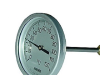 SØRENSEN & KOFOED Rüger termometer type TCH. 0-120° Ø65. 100MM føler. Klasse 1. Følerhus i rustfri AISI 304, bagudvendt føler. Excl føler lomme