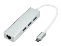 ProXtend USB-C MultiHub – Hubb – USB A + Ethernet – 3 x USB 3.2 Gen 1 – skrivbordsmodell