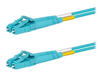 Lanview – Patch-kabel – LC/UPC-multiläge (hane) till LC/UPC-multiläge (hane) – 3 m – 2 mm – fiberoptisk – duplex – 50/125 mikron – OM3 – halogenfri – havsblå