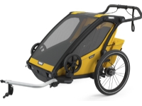 Thule Chariot Sport 2 barnevogn, gul/svart Utendørs - Familie - Klappvogner