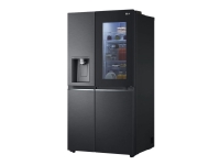 LG GSXV90MCAE - Kjøleskap/fryser - side-ved-side med vannautomat, isdispenser - Wi-Fi - bredde: 91.3 cm - dybde: 73.5 cm - høyde: 179 cm - 635 liter - Klasse E - karbon Hvitevarer - Kjøl og frys - Side-by-Side