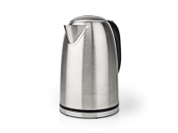 Nedis KAWK350EAL, 1,7 l, 2200 W, Sort, Sølv, Rustfritt stål, Vannivåindikator, Filtrering