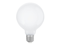 Eglo - LED-filamentlyspære - form: G95 - E27 - 9 W (ekvivalent 75 W) - klasse E - varmt hvitt lys - 2700 K - melkehvit Belysning - Lyskilder - Lyskilde - E27
