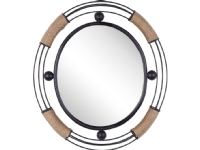 Shumee Metal wall mirror 55 x 50 cm black MOULINS