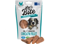Let's Bite Lets Bite Meat Snacks. Chicken Fillet, 80 g - (12 pk/ps) Kjæledyr - Hund - Snacks til hund