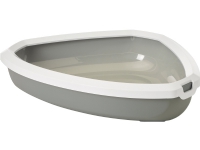 Savic Rincon hjørnetoilet m. rem, grå - hvid