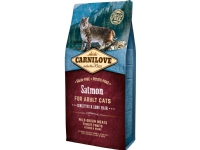 Carnilove Salmon for Adult Cats – Sensitive og Long Hair 6kg Kjæledyr - Katt - Kattefôr