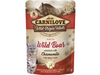Carnilove cat pouch rich in Wild Boar enrich.w/Chamomile 85g – (24 pk/ps)