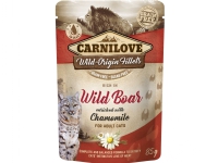 Bilde av Carnilove Cat Pouch Rich In Wild Boar Enrich.w/chamomile 85g - (24 Pk/ps)