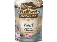 Carnilove cat pouch rich in Trout enriched w/Echinacea 85g - (24 pk/ps) Kjæledyr - Katt - Kattefôr
