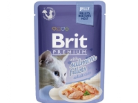 Brit Premium Cat Delicate Fillets in Jelly with Salmon 85 g - (24 pk/ps) Kjæledyr - Katt - Kattefôr