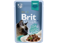 Bilde av Brit Premium Cat Delicate Fillets In Gravy With Beef 85 G - (24 Pk/ps)