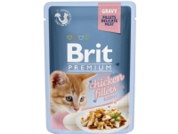 Bilde av Brit Premium Cat Delic. Fillets Gravy W/chicken F/kitten 85g - (24 Pk/ps)
