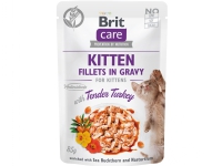 Brit Care Cat Kitten. Fillets in Gravy w/ Tender Turkey 85g - (24 pk/ps) Kjæledyr - Katt - Kattefôr