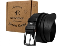 Rovicky Men’s handmade belt made of natural grain leather with a subtle pattern Rovicky 105