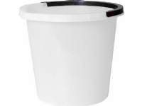 Spand 10 ltr. plast rund med hank hvid