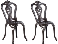 Shumee Set of 2 brown garden chairs BOVINO