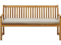 Beliani Certified Wood Garden Bench 160 cm Vivara Beige Cushion