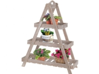 Vilde Wooden flowerbed stand bookcase 3-level LADDER stepped for flowers herbs plants pots