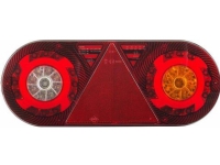 HORPOL Multifunctional rear lamp with a reflective triangle. hor 105 stella diode 12/24 v right (6-functional round cable 6×0.5 mm2 long