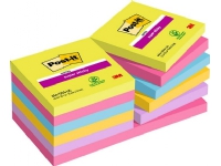 Post-it® Super Sticky Notes assorterede farver pakke a 12 stk.