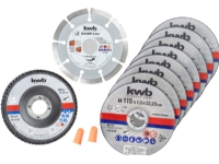 kwb Cutting Disc Starter Set, Skæreskive, Fladcenter, Mursten, Marmor, Metalplader, Stål, Sten, Alle mærker, 11,5 cm, Rustfrit stål