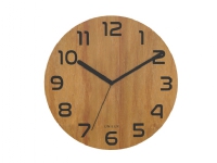 Unilux Palma, Vegg, Quartz clock, Rund, Bamboo, Tre, Retro interiørdesign - Tilbehør - Veggklokker
