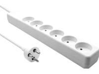 Supply line ProXtend Danish Power Strip 6-way 6 socket 4 m white (K6-K04W)