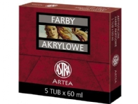 Astra Farby akrylowe 60 ml sølv 5 stk. (ASTT1135) Skole og hobby - Festeutsmykking - Klistremerker