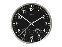 Unilux WETTY, Vegg, Quartz clock, Rund, Grå, Rustfritt stål, Glass interiørdesign - Tilbehør - Resepsjonstilbehør