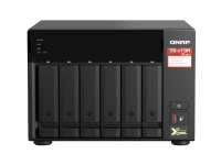 QNAP TS-673A NAS Tower Ryzen Embedded V1500B 72 TB Svart