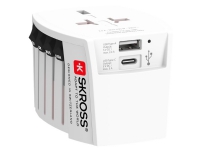 Skross 60572, Universal, Universal, 100 - 250 V, Hvit, 2,4 A, 3 A PC tilbehør - Ladere og batterier - Strømforsyningsadapter