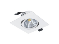 EGLO Saliceto, Innsunket spotlight, Ikke-utskiftbare pærer, 1 ampuller, LED, 4000 K, Hvit