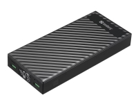 Sandberg - Strømbank - 30000 mAh - 108 Wh - 5 A - PD, QC 3.0 - 4 utgangskontakter (2 x USB, 2 x USB-C) Tele & GPS - Batteri & Ladere - Kraftbanker