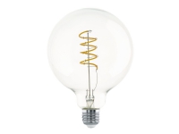 Eglo - LED-filamentlyspære - form: G125 - E27 - 4.5 W (ekvivalent 35 W) - klasse F - varmt hvitt lys - 2700 K - gjennomsiktig Belysning - Lyskilder - Lyskilde - E27