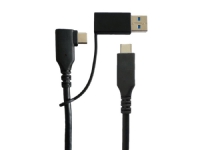 MicroConnect – USB-kabeluppsättning – USB 3.2 Gen 1 – USB-strömförsörjning (100W) – svart