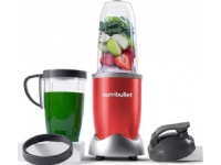 NutriBullet NB907R, Matlagingsblender, 0,9 l, Isknusing, 900 W, Rød, Sølv