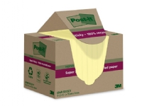 Post-it® Super Sticky 100 % Recycled 12 blokke kanariegule 76 x 76